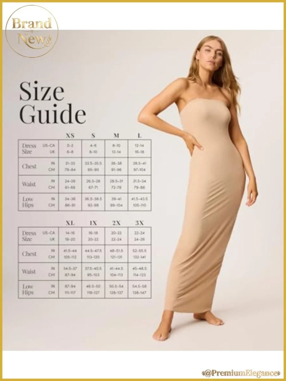 Strapless Control Slip Smooth Seamless Shapewear Nude Light Compression